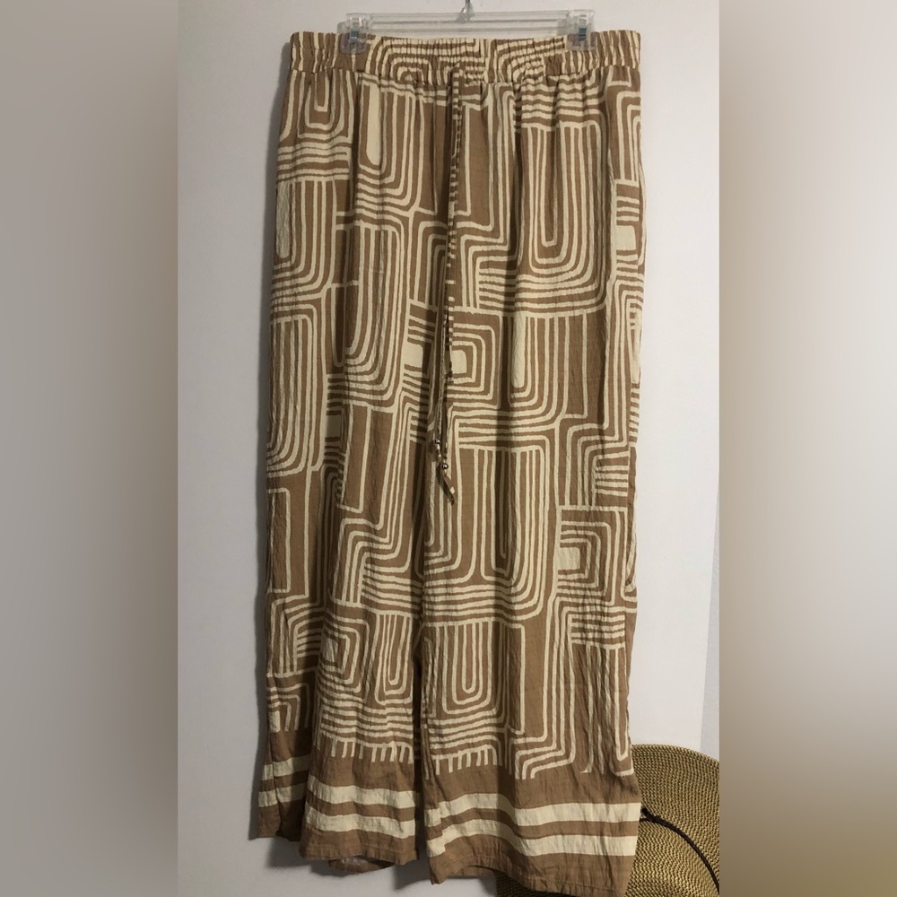 MlleGabrielle XL Flowy WideLeg PANTS PullOn Elastic Waist  EUC